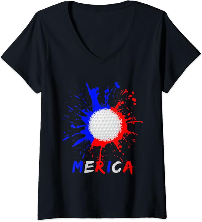 Womens Golf Ball Player 4th of July Independence Day Sports